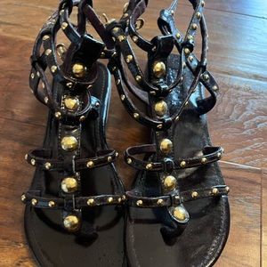 Mystique Gladiator Sandals 8 bronze/gold EUC